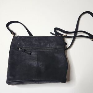 Great American Leatherworks Black Cowhide Leather Purse Crossbody Shoulder Bag
